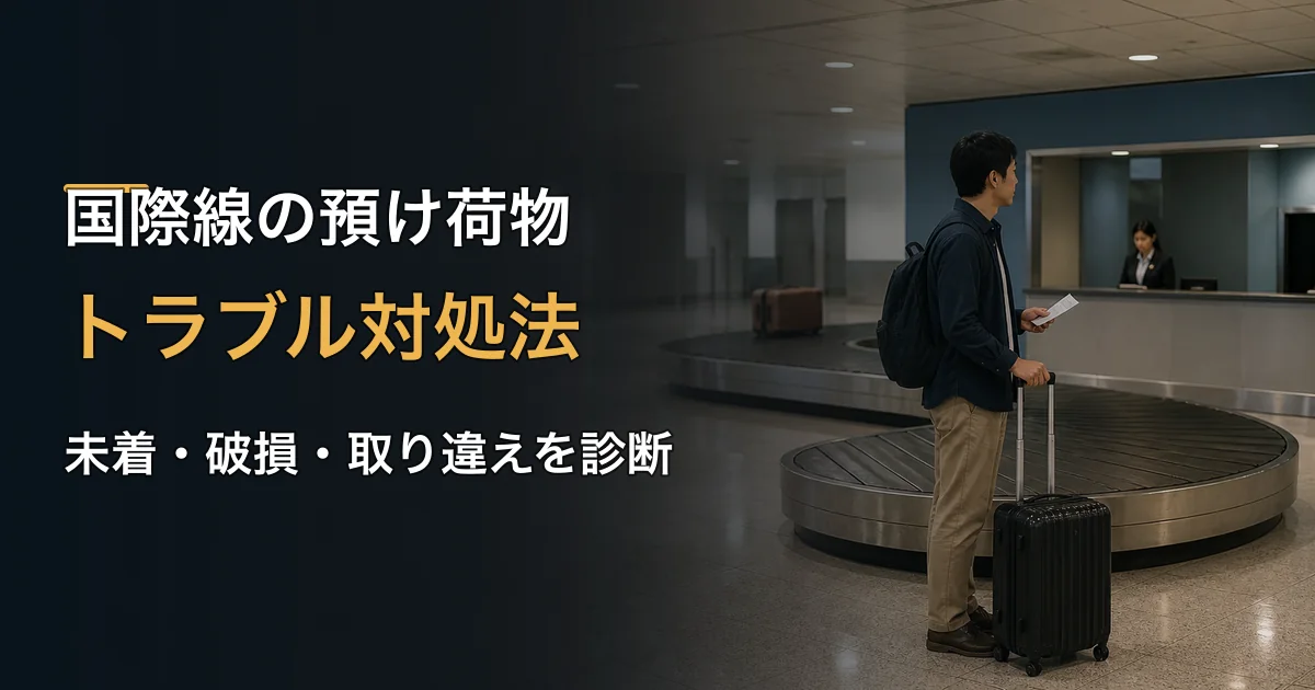 国際線の預け荷物トラブル対処法